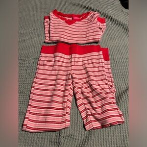 Red and pink striped Victoria secret pjs